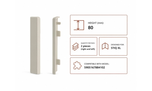 Zakończenia STIQ XL 810 lewe+prawe 211 CASHMERE
